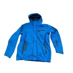 Marmot GoreTex Blue Black Full Zip Hooded Jacket Mens Large